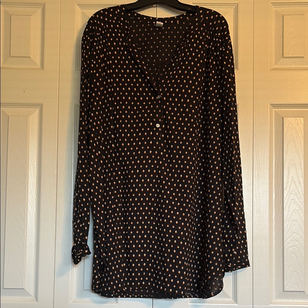 Black Polka Dot Blouse
